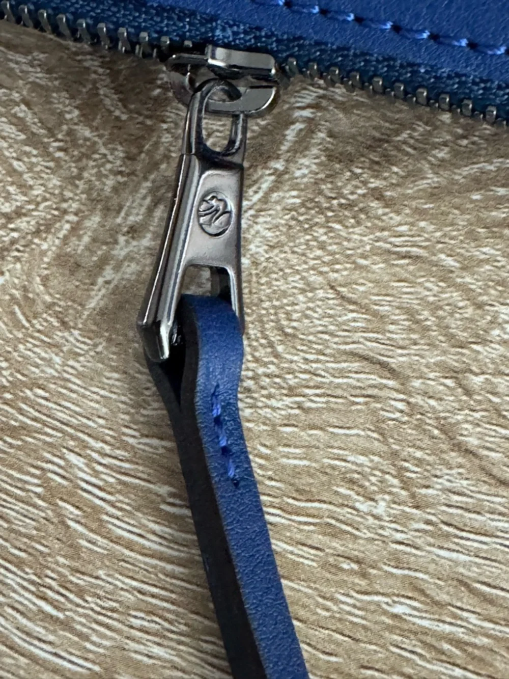 Longchamp Mans Blue 3D Leather Brief Case